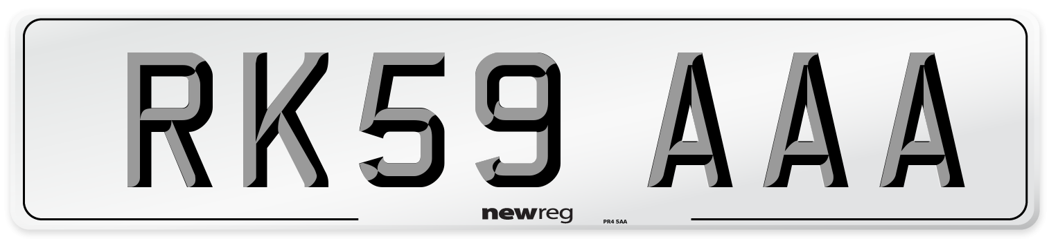 RK59 AAA Number Plate from New Reg